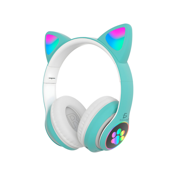 Diadema Gato Bluetooth Auriculares Colorido Led Luminoso