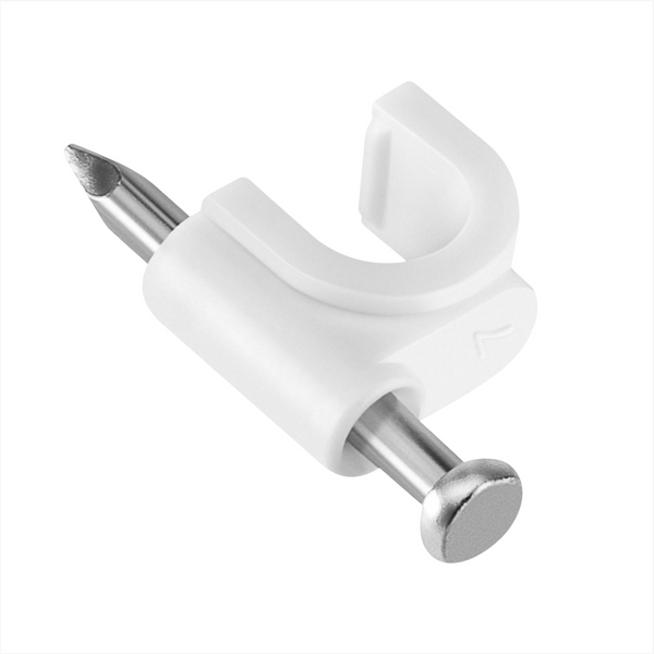 Grapas Plastico Curva Para Cable 6mm Bolsas 100 pzs