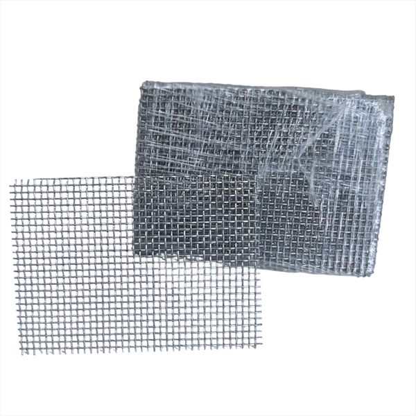 Malla de alambre recortada 7x5 cms filtro colador soporte metalico