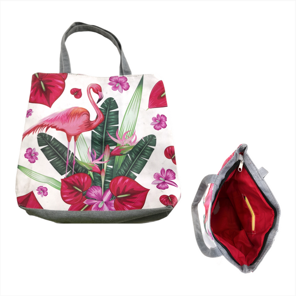 Bolsa De Playa Viaje Ecológica De Tela Estampado Animales