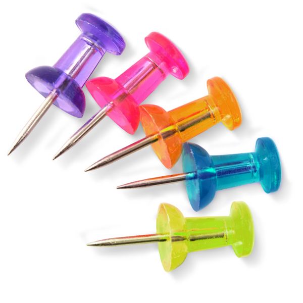 Push pin estuche Tachuela pin de plástico papelería 40pza