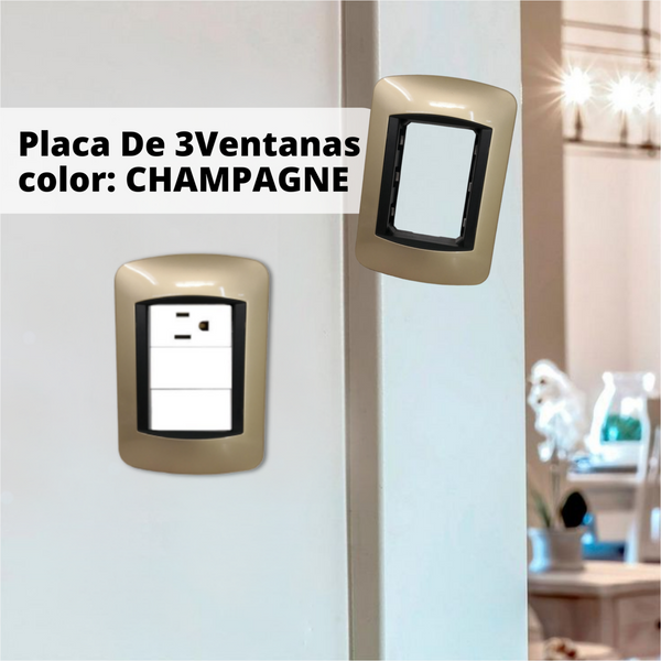 Placa De 3 Ventanas Bv 203 Chp Cantidad De 12 Piezas