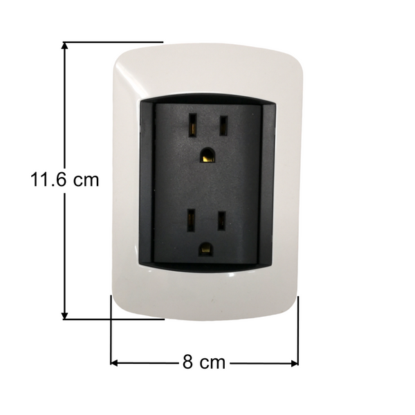 Placa Contacto Doble Aterrizado Linea Bv_1206.chp Pack 12pz