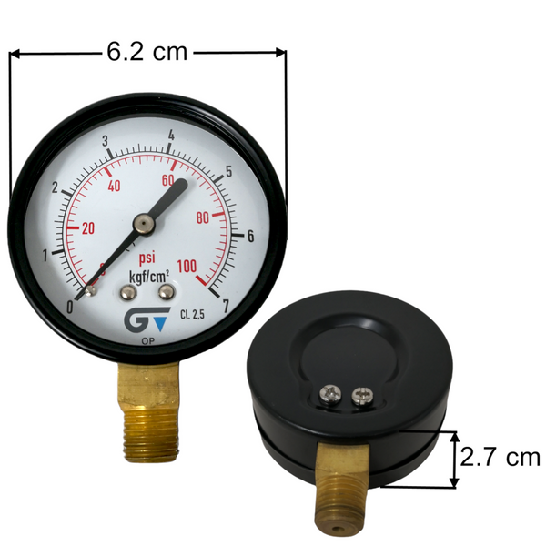 Manómetro  100 psi ¼”NPT GENEBRE