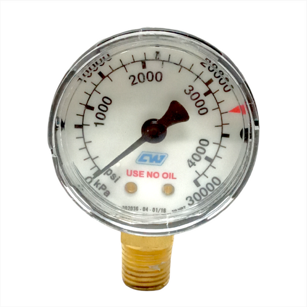 Manómetro para tanque de oxígeno 30000 kPa 4000 PSI