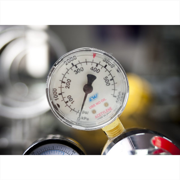 Manómetro tanque soldadura 4000 kPa 550 psi