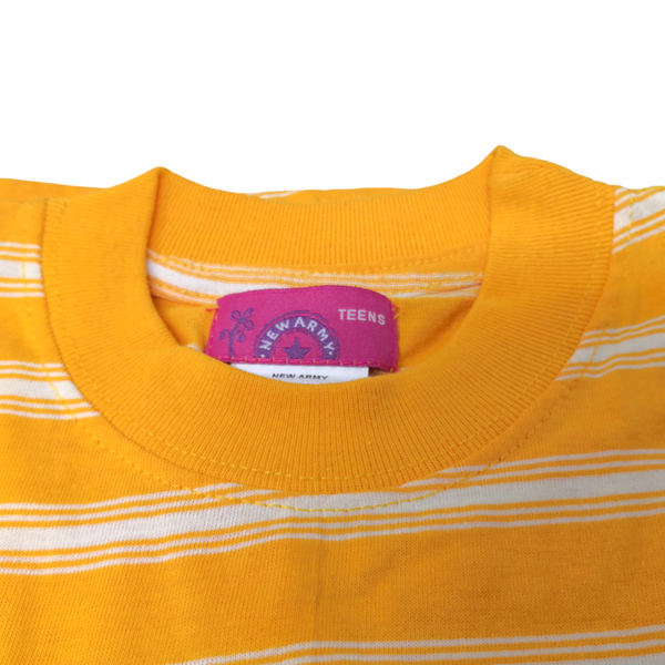 Playeras Rayadas Niño Jovenes Cuello Rendondo Manga Corta