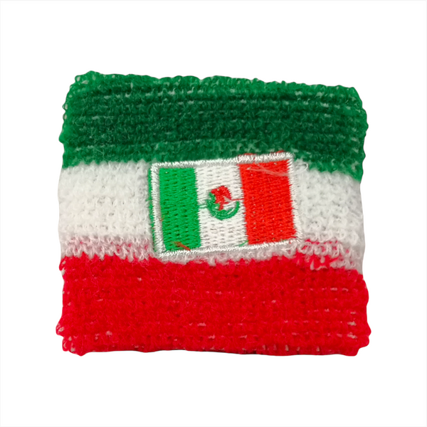 Muñequera Wristband Deportiva Mexico 7cms Spandex 2 Piezas