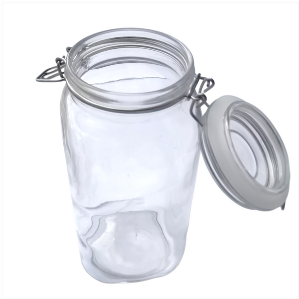 Frasco hermetico vidrio 12pz 2000ml caja mayoreo