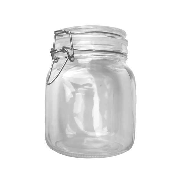 Tarro Hermetico tapa Frasco Vidrio 500-1500ml pack Mayoreo B