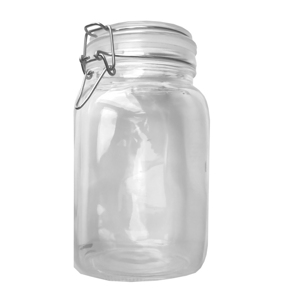 Tarro Hermetico tapa Frasco Vidrio 500-1500ml pack Mayoreo B