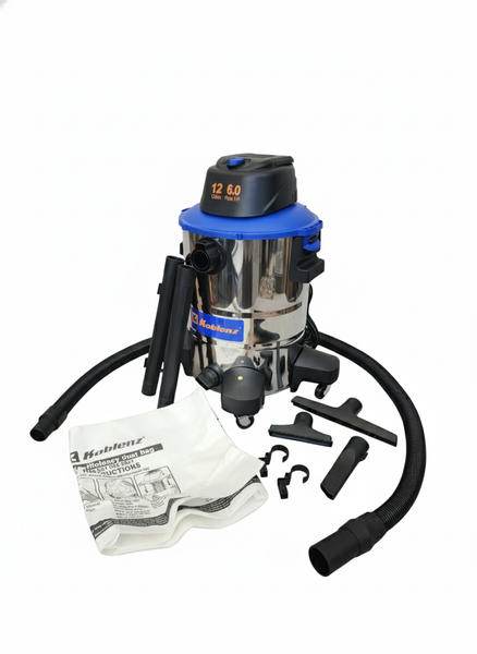 Aspiradora Seco Mojado 3 En 1 Koblenz Wd-12 Ss 12Gal Azul