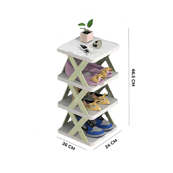 Zapatera retráctil pequeña de 4 niveles