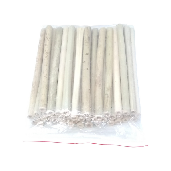 50 pzs Bambu tipo reutilizable Popote Natural Barra 20cm