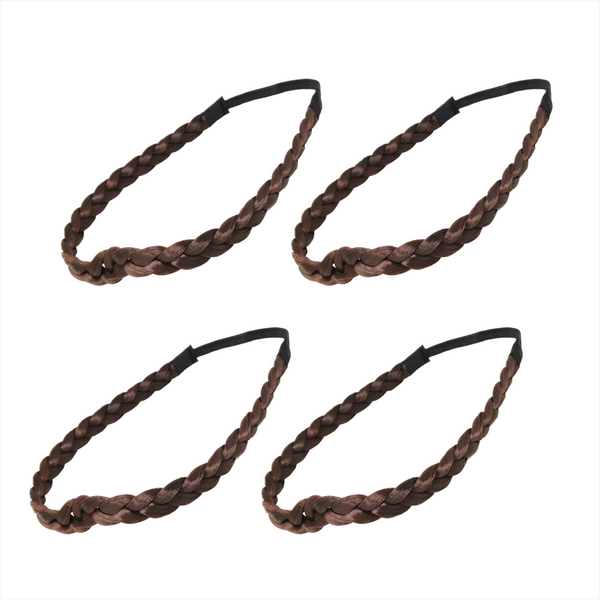 Set Diadema trenzada de cabello 4pz accesorios mujer
