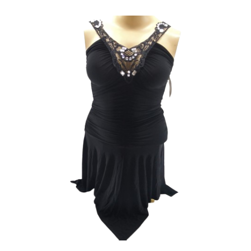 Vestido Fiesta Casual Negro Para Mujer Cafe Corto