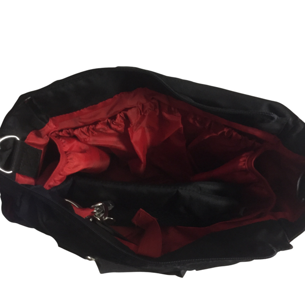 Pañalera Negra Bolsa Con Cambiador Para Bebe