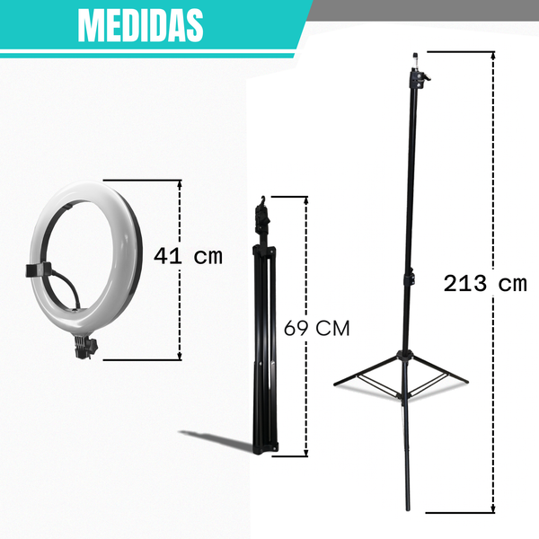 Aro de Luz led 14 pulgadas + tripie soporte iluminacion