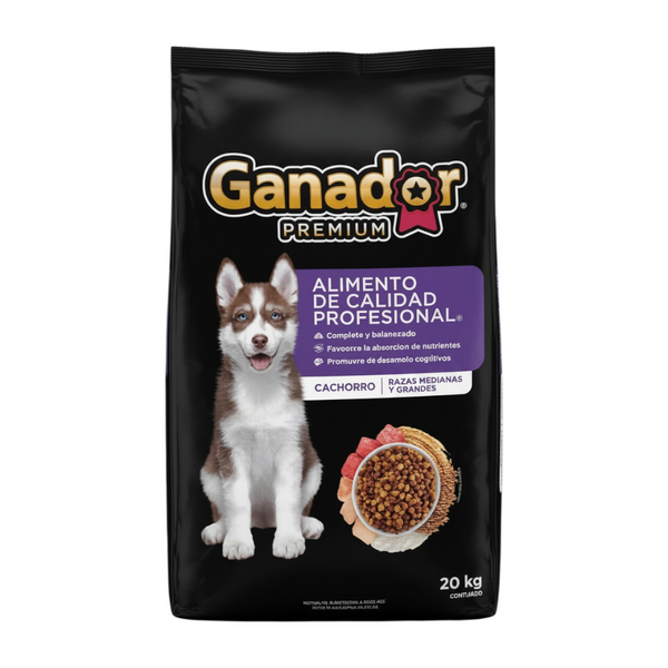 Ganador Premium Cachorro Razas Medianas y Grandes 20 kg