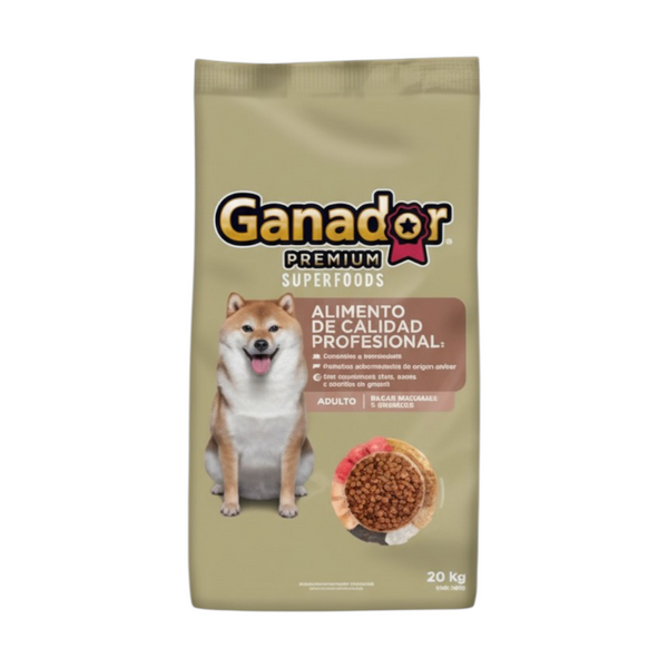 Ganador Premium Superfoods Alimento para Perros Adultos 20kg