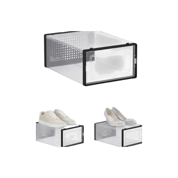 Organizadores Zapatero plegable de 18 piezas Negro