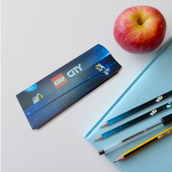 Estuche Escolar Lego Con 2 Lapices y Regla Pack 5