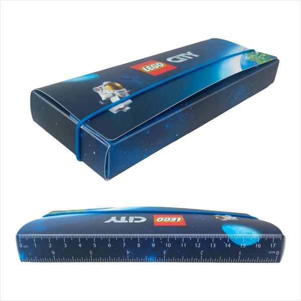 Estuche Escolar De Colores Lapices Regla Lego Original