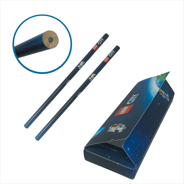 Estuche Escolar Lego Con 2 Lapices y Regla Pack 5