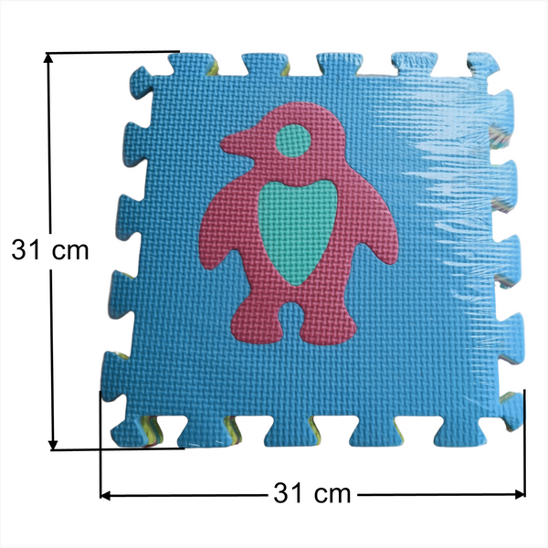 Tapete Foamy Armable 31X31 x .08  Cm Infantil 10 Pza Figuras