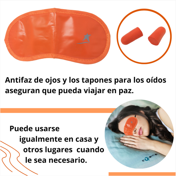 Kit de descanso básico antifaz ojos y tapones oído