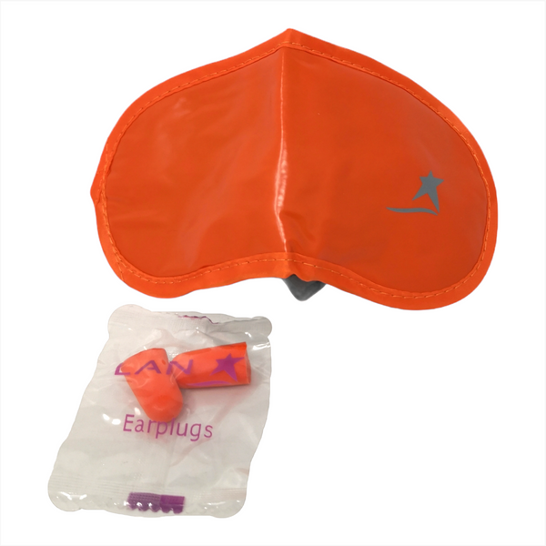 Kit de descanso básico antifaz ojos y tapones oído