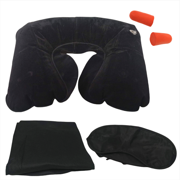 Kit De Viaje Antifaz Cubreojos Almohadilla Cobija Promocion