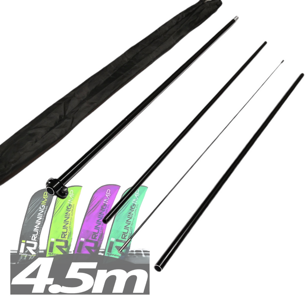 Pack 2 Asta De Bandera 4.5m Flag Banner Feather Flag Pole