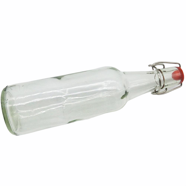 Botellas de Vidrio Jarra tapon mecanico hermetico Pack 6pz