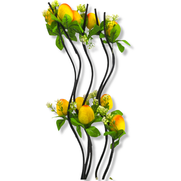 Flor Durazno Flores Decoración Artificial Ramo con 5 varas