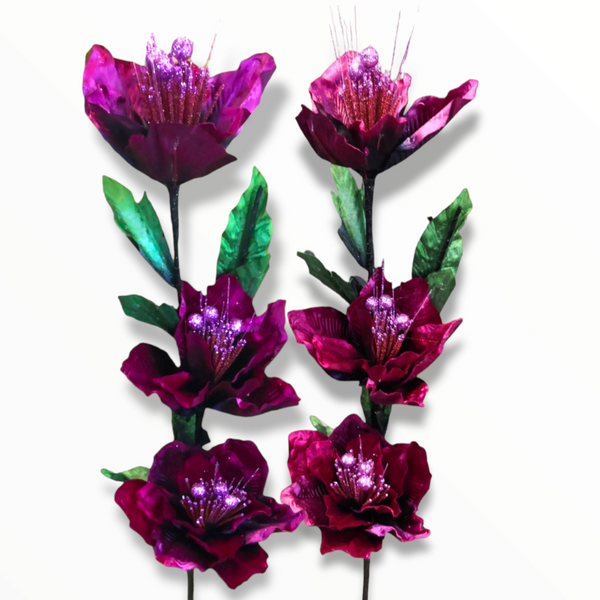 Flores Ramo Fantasía Decorativauj pack 6 guias.