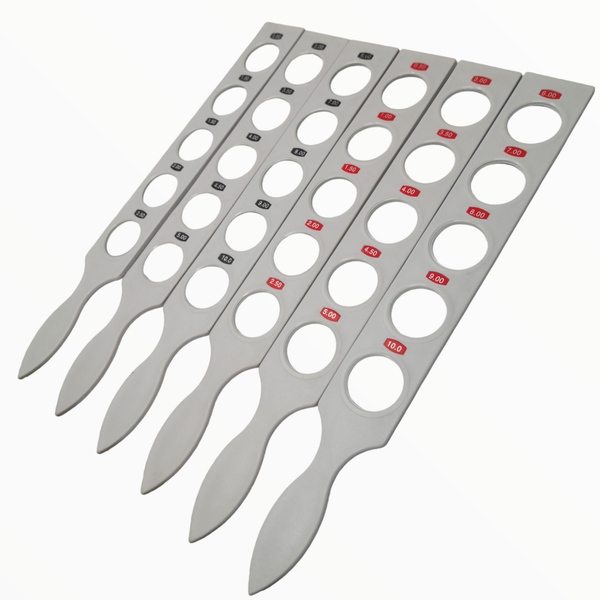 Estuche y kit estantes Retinoscopía prueba óptica 6pz