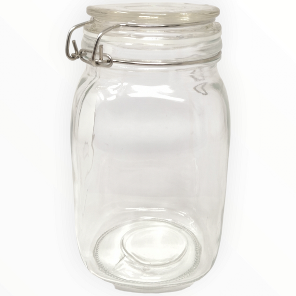 Frasco Recipiente Tapa Clip Tarro hermetico de Vidrio 1500ml