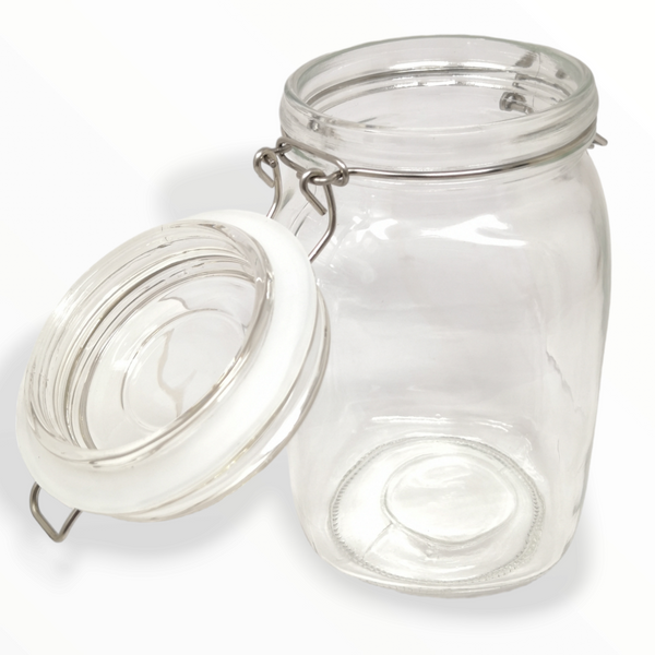 Frasco hermetico vidrio 12pz 1500ml caja mayoreo