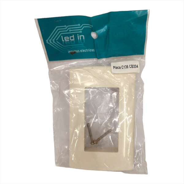 Paq 6 piezas Placa De 3 Ventanas Color Marfil C136 Cb204