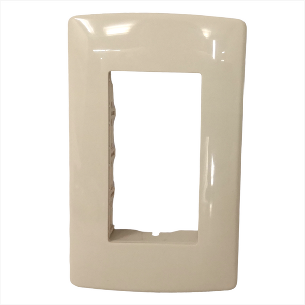 Paq 6 piezas Placa De 3 Ventanas Color Marfil C136 Cb204