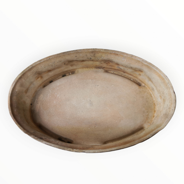 Maceta Artesanal de Barro Ovalada Decoración Rustico