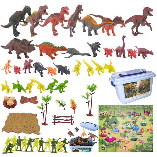 Pack 10 Cajas Parque Jurasico Dinosaurios Paradise set 89 pzs