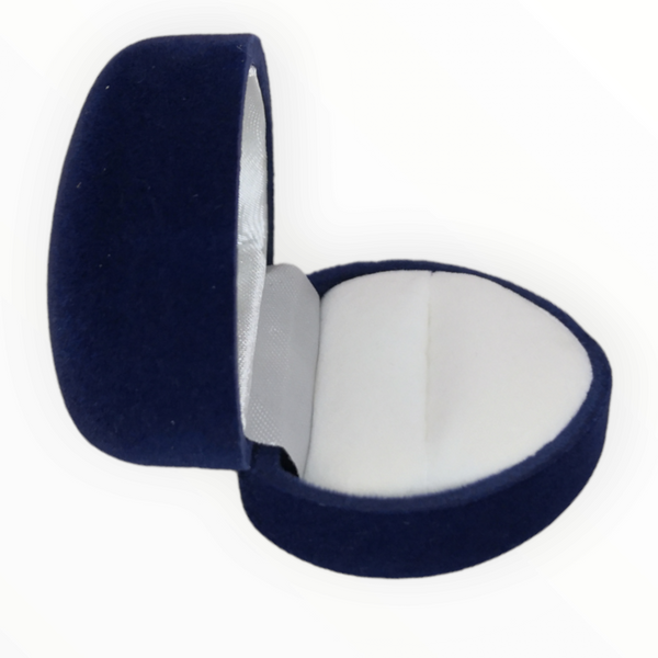 Estuche joyeria regalo caja Anillo aretes Terciopelo Azul / Eli