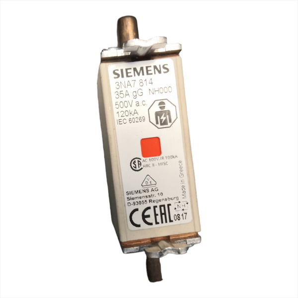 Cartucho Fusible Siemens 3NA7 814  35A gG