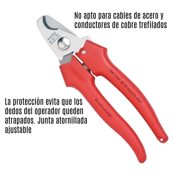 Pinza Corta Cable AWG 3 KNIPEX 95 05 165 SB