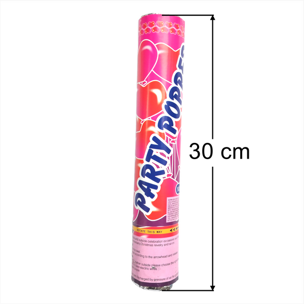 Bazuca lanzador Confeti Cañon party popper 30cm pack 5