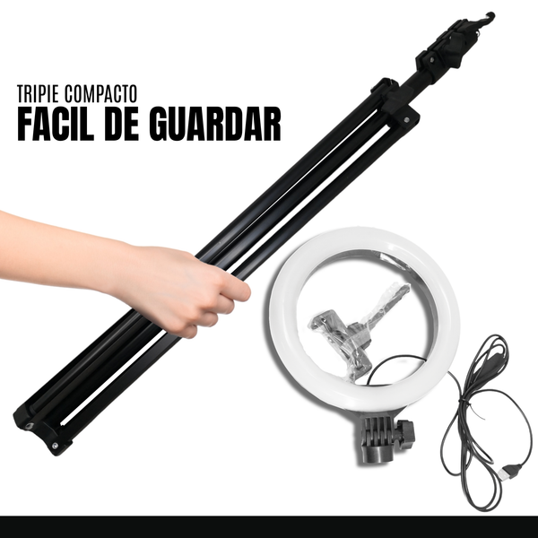 Aro de Luz led 8 pulgadas + tripie soporte iluminacion