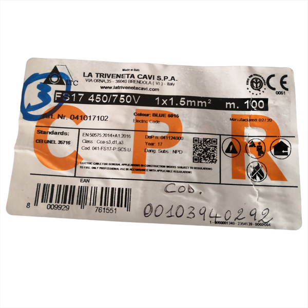 Rollo Cable Electrico Cobre FS17 bobina 100m AWG 16