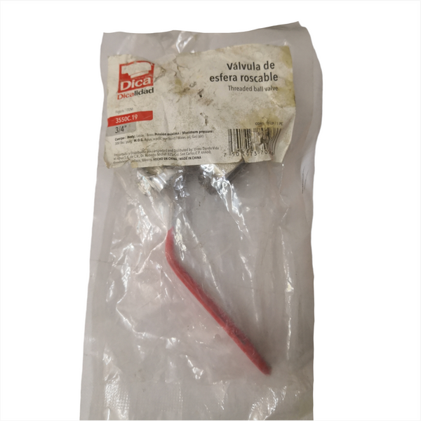 Valvula de Esfera Roscable 3/4" DICA 3550C.19